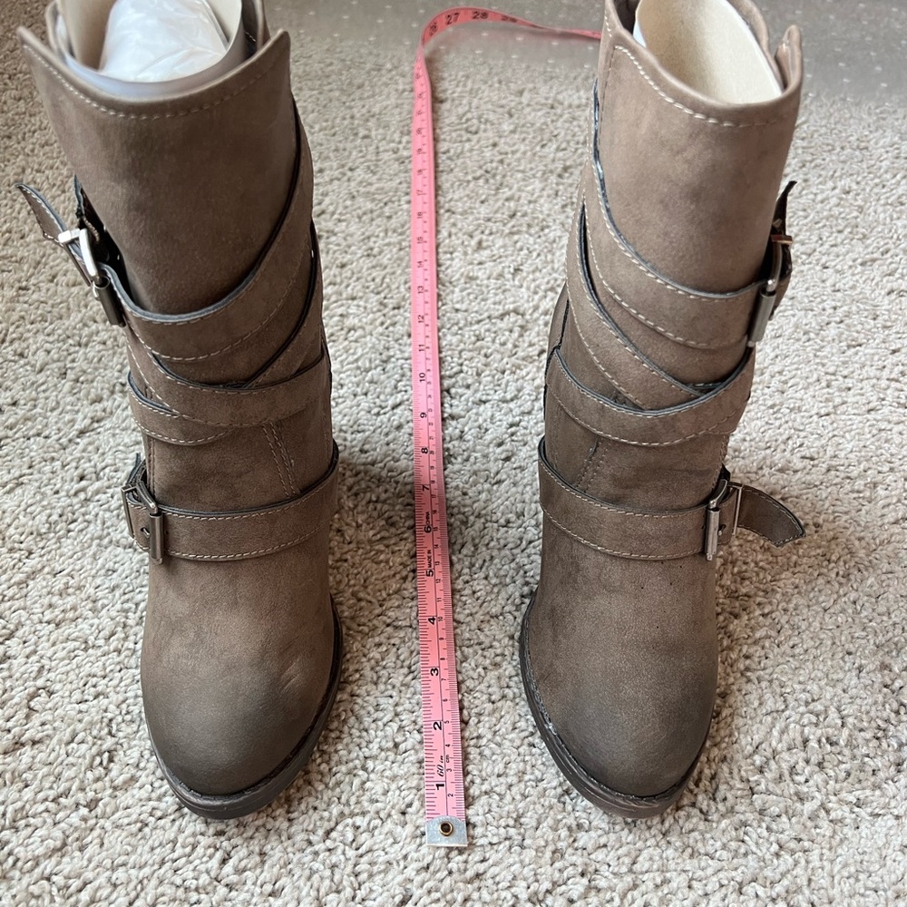 Steve Madden Kloo Leather Buckle Boots